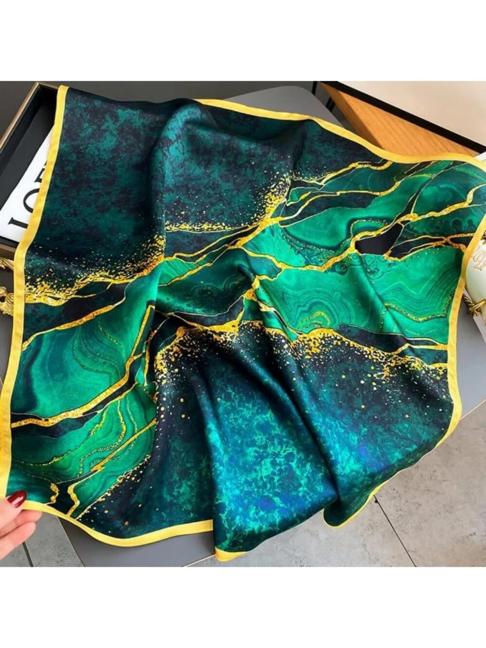 100% Pure Mulberry Silk Square Scarf 26